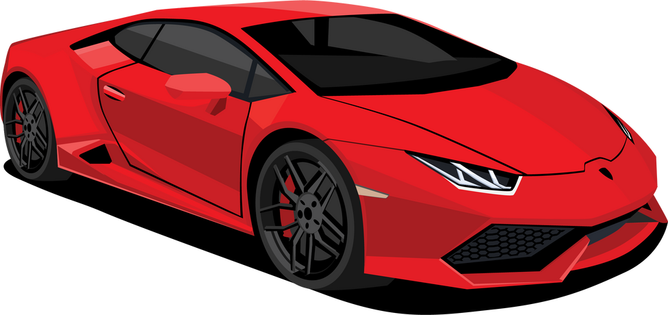 Red Sport Car Design Illustration